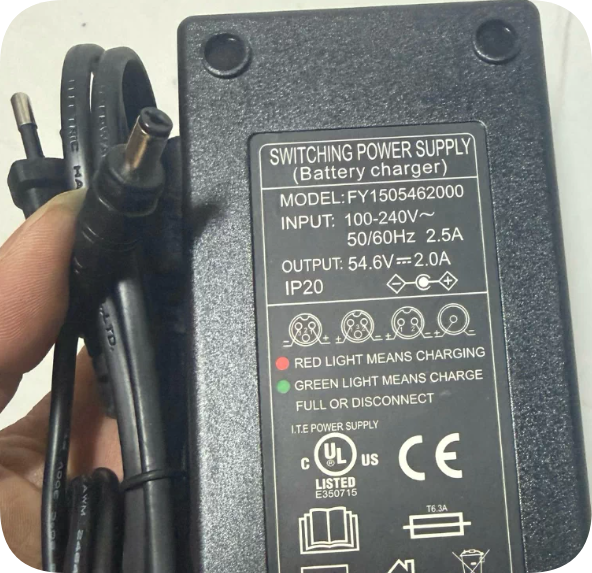 *Brand NEW*54.6V 2A Charger Cord for Foldable Electric Scooters and Mobility Scooters FY1505462000 (Round 5.5x